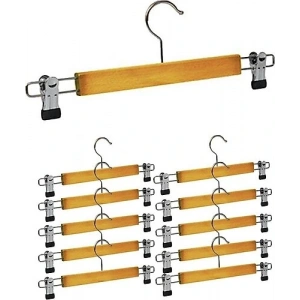 Timion 10 Adet Ahşap Metal Uçlu Pantolon Ve Etek Askısı (5148)