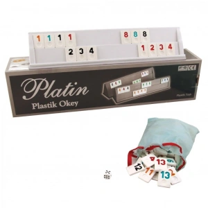 Timion 1010211 Platin Plastik Okey Takımı -Starokey