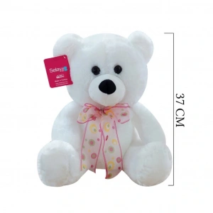 1178B Selay, Oturan Ayı 37 cm Beyaz