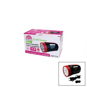15 Led  Fiş Şarjlı El Feneri Rojektör Gk-7775 (5148)