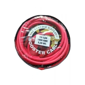 1800 AMPER TIR İÇİN AKÜ TAKVİYE KABLOSU 4.8MT - PENCERELİ BEZ ÇANTALI  (5148)