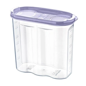 2 Kapaklı Ölçekli Erzak Kuru Gıda Saklama Kutusu Kabı - 1,7 Litre - Sa935 (5148)