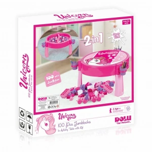 Timion 2572 UNICORN 100 PCS BLOKLU AKTIVITE MASASI MONTAJ