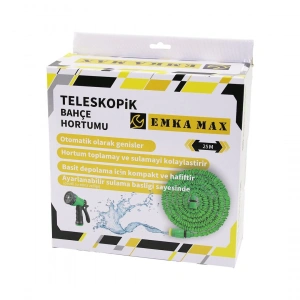 25MT TELESKOPİK UZAYAN BAHÇE HORTUMU 7 FONKSİYON AYARLI TETİKLİ TABANCA (5148)