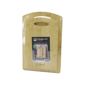 2pcs Set  Ahşap Bambu Kesim Panosu - Kesme Tahtası  18x28x1cm--22x32x1cm (5148)