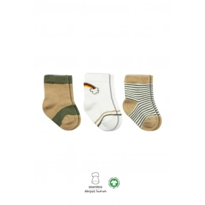 Timion 3Lü Penye Rainbow Soket Çorap BS10113 Nil