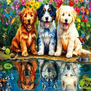 Timion 31503 FEARLESS PUPPIES 100 PARÇA PUZZLE