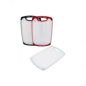 31x20cm  Küçük  Plastik  Kesim Panosu  Kaymaz Silikon Kenarlık - 10mm Kalınlık (5148)