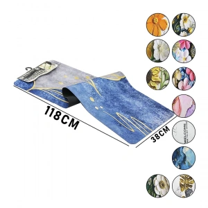 3d Renkli Desenli - D.gen 38x118cmsu Emici Sihirli Banyo Paspas Pvc - Elastik (5148)