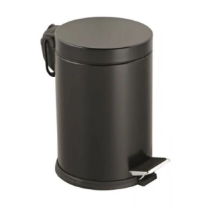 3lt Siyah Pedallı Metal Çöp Kovası (5148)