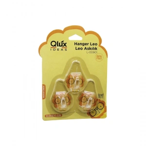 3pcs Leo Askı Şeffaf Askı Yapışkanlı Montaj (5148)