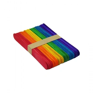 50 PCS   RENKLİ  AHŞAP ELİŞİ ÇUBUK (5148)