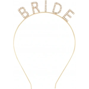 Altın Gold Renk Bekarlığa Veda Kristal Taş Bride Tacı İthal 16x10 cm