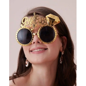 Altın Renk Bride To Be Yazılı Gelin Gözlüğü 15x10 cm (5148)