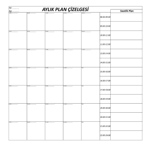 Aylık Planlayıcı Manyetik Duvar Stickerı Takvim Plan Çizelgesi (5148)