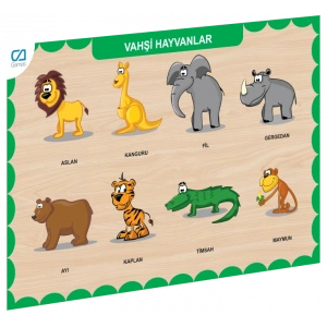 Timion CAAHS-3213 CA GAMES AHŞAP VAHŞİ HAYVANLAR BUL-TAK