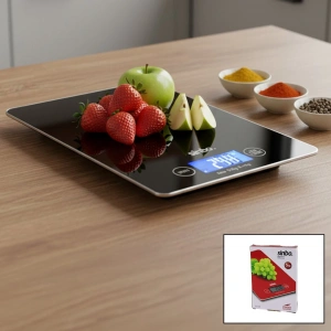 Cam Mutfak Tartısı Terazi Lcd Ekran 5kg/1gr Pilli=cr2032 Gr/oz/ml/ıb Ölçüm Sks-4526 (5148)