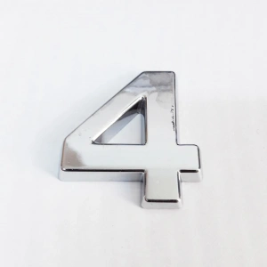 Timion Cemax 4 Rakamı 3,75 Cm Krom Yapışkanlı