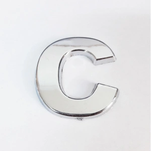 Timion Cemax C Harfi  3,75 Cm Krom Yapışkanlı