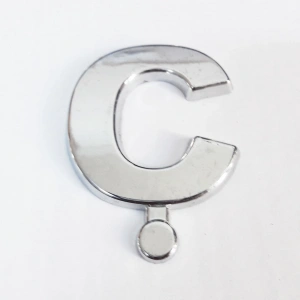 Timion Cemax Ç Harfi  3,75 Cm Krom Yapışkanlı