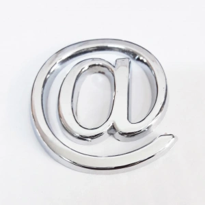 Timion Cemax @ İşareti 3,75 Cm Krom Yapışkanlı