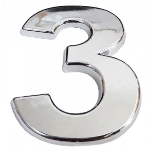 Timion Cemax Krom Yapışkanlı 3 Rakamı 5 Cm