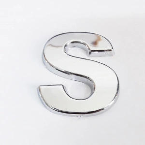 Timion Cemax S Harfi  3,75 Cm Krom Yapışkanlı