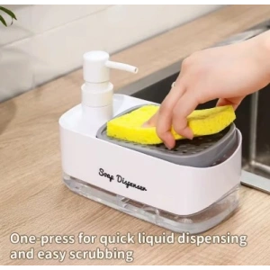 Timion Çift Hazneli Sıvı Sabunluk, Süngerlik Ve Otomatik Deterjanlık (5148)