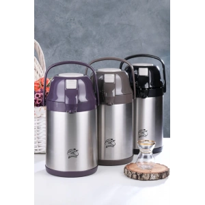 Ckr-2007 2.5lt Pompalı  Çelik Termos (5148)