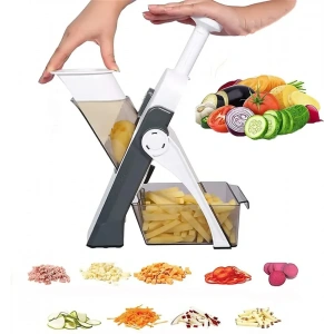 Çok Amaçlı Basmalı Sebze Dilimleyici Doğrayıcı Mandolin Brava Spring Slicer Kitchenmate (5148)