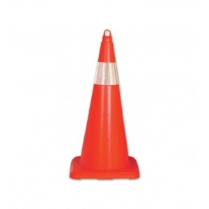 Timion Ennalbur Esnek Kırılmaz Trafik Konisi Tek Reflektörlü 70 Cm