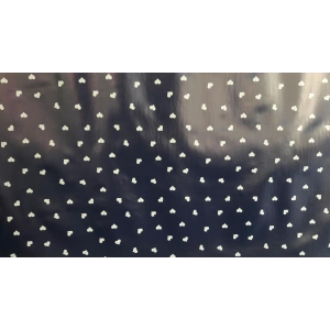 Timion Florista Beyaz Kalp Lacivert Masa Örtüsü 1 Metre