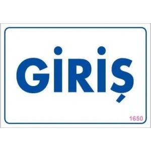 Timion Giriş Uyarı Levhası 17,5X25 Kod:1650