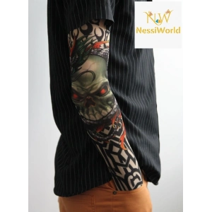 Giyilebilir Kol Dövmesi Çorap Dövme 3D Baskılı Kol Bacak Dövme 2 Adet Model 18