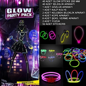 Glow Parti Seti 152 Parçalık Lüks Glow Kostüm Seti (5148)