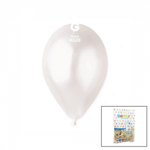 GM-110-28 METALİK - BEYAZ BALON 11&apos;&apos; - 28CM - 100 PARÇA (5148)