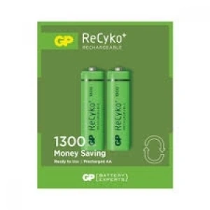 GP RECYKO 1300mAh AA ŞARJLI KALEM PİL 132C133  2Lİ KART (5148)
