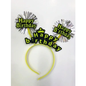 Happy Birthday Neon Renk Doğum Günü Tacı 12 Adet