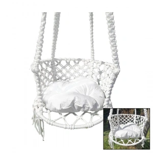 İpek Hamak Davul Salıncak  Minderli   Çap:60cm   150kg.taşıma Kapasitesi   1-asma Halatı - 1-çelik Dubel (5148)