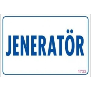 Timion Jeneratör Uyarı Levhası 17,5X25 Kod:1722