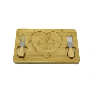 Kalpli Bıçak Sağ-solahşap Bambu Kahvaltı Peynir Sunum Pano2 Bıçak=ahşap Sap19x29cm-1.5cm (5148)