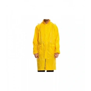 Timion Kapüşonlu Sarı Pvc Yağmurluk Xxl