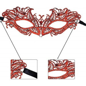 Kırmızı Dantel Masquerade Maskesi 5 No (5148)