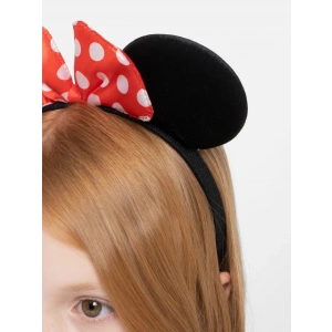 Kırmızı Fiyonklu Minnie Mouse Taç Fare Tacı Kafa Bandı