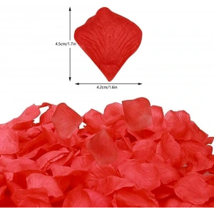 Kırmızı Renk Gül Yaprağı Şekilli Konfeti – 1 Paket 100 Adet
