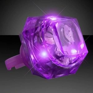 Kristal Tasarımlı Led Glow Işıklı 3 Modlu Mor Yüzük 3.5 x 5 cm (5148)