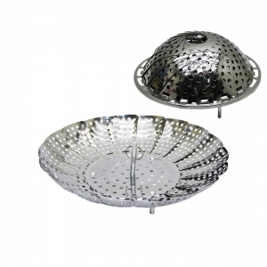 Küçük Metal Buharda Sebze Pişirici Sepet Haşlama Aparatı (5148)