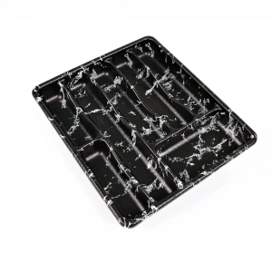 Küçük - Siyah - 7 Bölmeli Çekmece İçi Kaşıklık 36x32cm (5148)