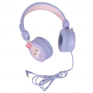 Timion KULAKLIK MİKROFONLU KABLOLU TAVŞAN RESİMLİ LİLA