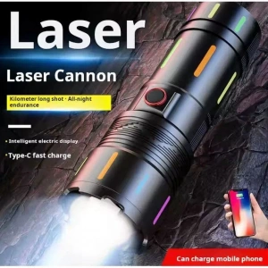 Timion Led El Feneri 2000 Lümen Usb Şarj Edilebilir Flash Işığı Yüksek Güçlü El Feneri Taktiksel Uzun Menzil El Lambası Xa-b707 (5148)